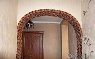 Декоративная отделка арок обоями деревомплиткой мозаикой камнем