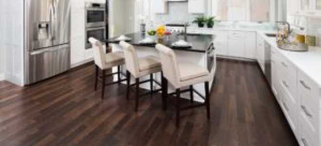 Ламинат серо белый на кухне