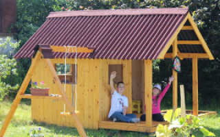 Детский деревянный домик на дачу своими руками