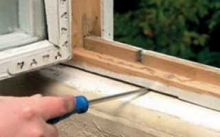 Чем замазать щели в деревянных окнах