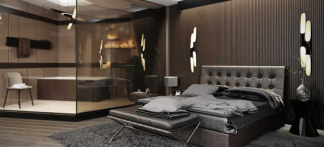 Дизайн интерьера мужской спальни